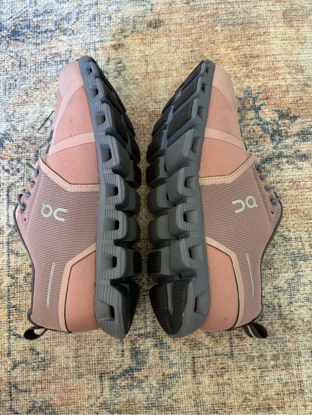 On Running Women Sneakers in Dusty Rose with Gray Accents - Picture 3 of 16